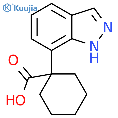 1-(1H-indazol-7-yl)cyclohexane-1-carboxylic acid structure