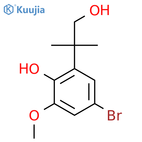 4-bromo-2-(1-hydroxy-2-methylpropan-2-yl)-6-methoxyphenol structure