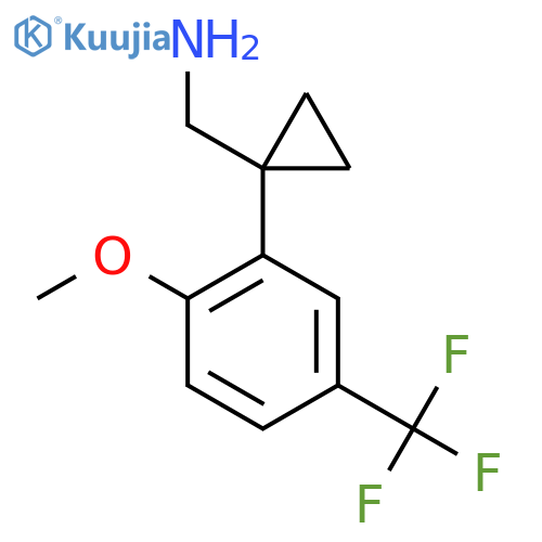 {1-2-methoxy-5-(trifluoromethyl)phenylcyclopropyl}methanamine structure