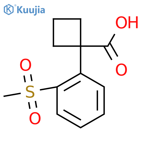 1-(2-methanesulfonylphenyl)cyclobutane-1-carboxylic acid structure