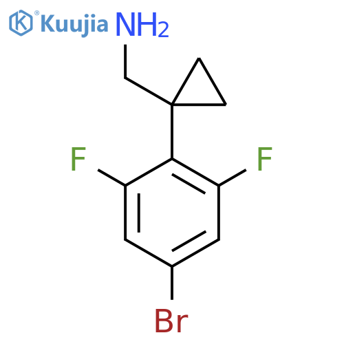 1-(4-bromo-2,6-difluorophenyl)cyclopropylmethanamine structure