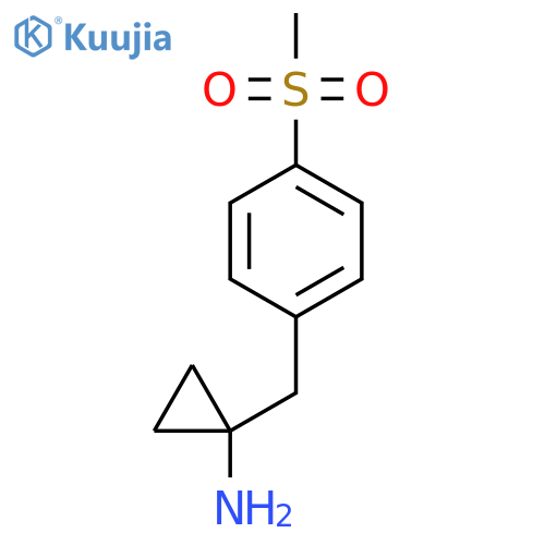 1-(4-methanesulfonylphenyl)methylcyclopropan-1-amine structure