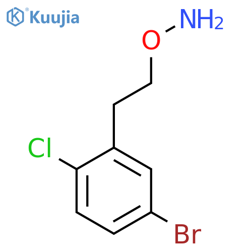 O-2-(5-bromo-2-chlorophenyl)ethylhydroxylamine structure