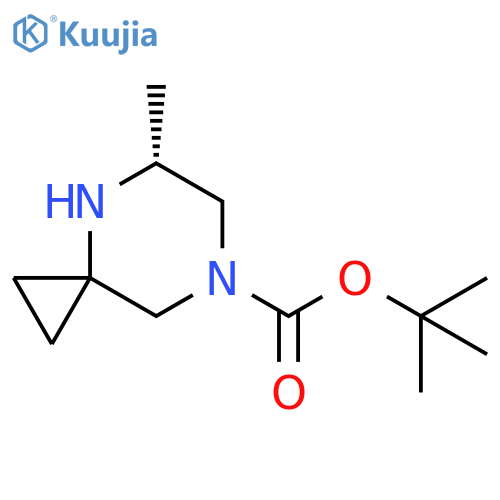tert-butyl (5R)-5-methyl-4,7-diazaspiro[2.5]octane-7-carboxylate structure