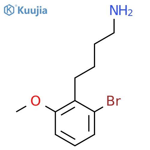 4-(2-bromo-6-methoxyphenyl)butan-1-amine structure