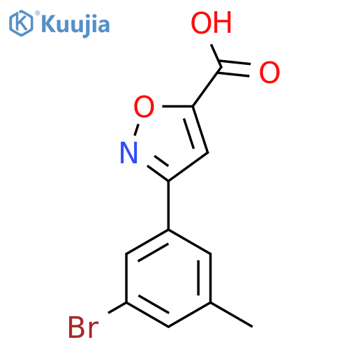 3-(3-bromo-5-methylphenyl)-1,2-oxazole-5-carboxylic acid structure