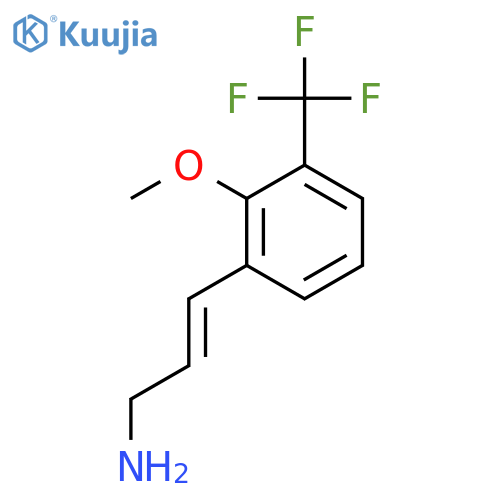 3-2-methoxy-3-(trifluoromethyl)phenylprop-2-en-1-amine structure
