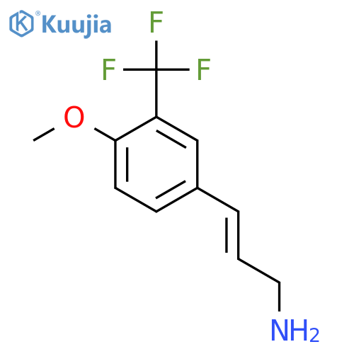 3-4-methoxy-3-(trifluoromethyl)phenylprop-2-en-1-amine structure