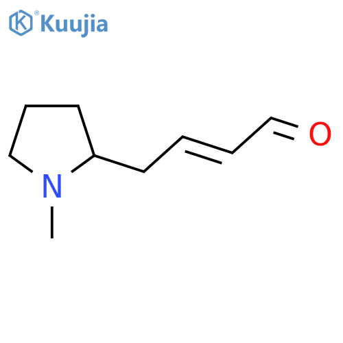4-(1-methylpyrrolidin-2-yl)but-2-enal structure