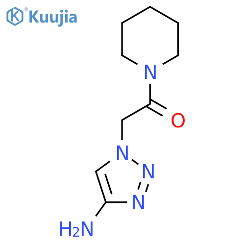 2-(4-amino-1H-1,2,3-triazol-1-yl)-1-(piperidin-1-yl)ethan-1-one structure