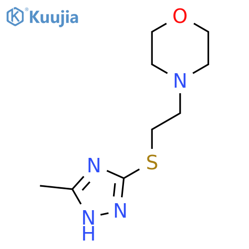 4-[2-[(5-methyl-1H-1,2,4-triazol-3-yl)sulfanyl]ethyl]morpholine structure