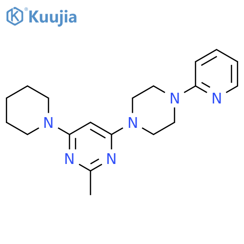 2-methyl-4-(piperidin-1-yl)-6-[4-(pyridin-2-yl)piperazin-1-yl]pyrimidine structure