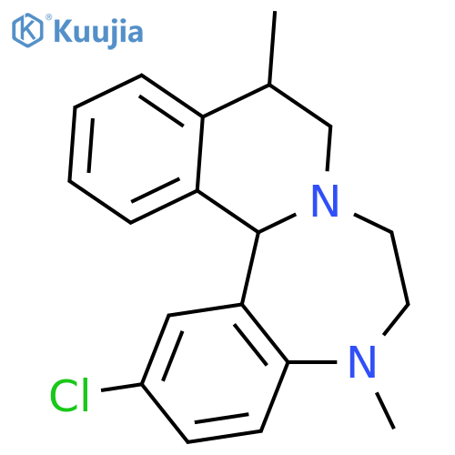 2-chloro-5,10-dimethyl-5,6,7,9,10,14b-hexahydroisoquino[2,1-d][1,4]benzodiazepine structure