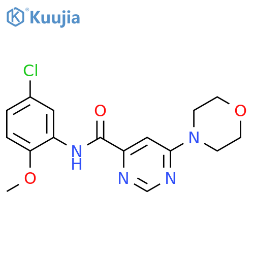 N-(5-chloro-2-methoxyphenyl)-6-(morpholin-4-yl)pyrimidine-4-carboxamide structure