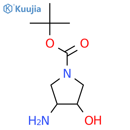 tert-butyl 3-amino-4-hydroxy-pyrrolidine-1-carboxylate structure