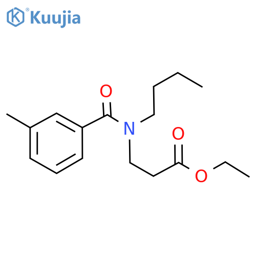 ethyl 3-[N-butyl-1-(3-methylphenyl)formamido]propanoate structure