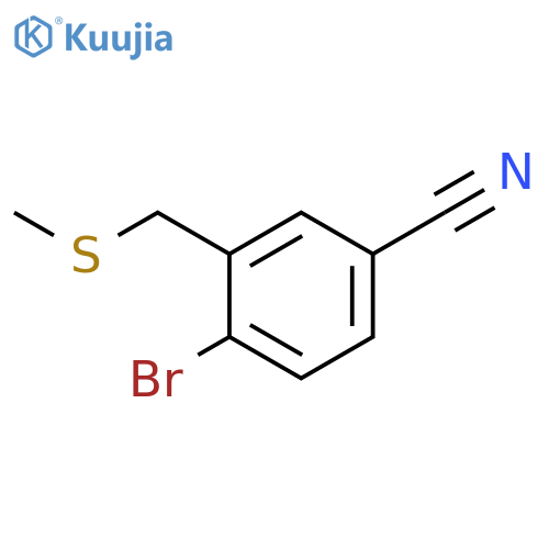 Benzonitrile, 4-bromo-3-[(methylthio)methyl]- structure
