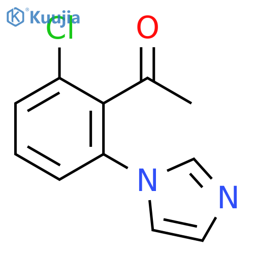 1-2-chloro-6-(1H-imidazol-1-yl)phenylethan-1-one structure