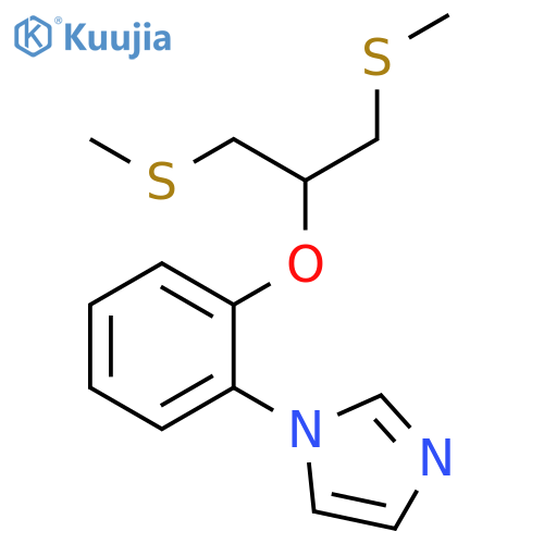 1H-Imidazole, 1-[2-[2-(methylthio)-1-[(methylthio)methyl]ethoxy]phenyl]- structure