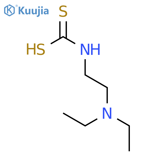 [2-(diethylamino)ethyl]carbamodithioic acid structure