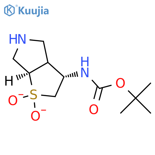 tert-butyl N-[rel-(3S,6aR)-1,1-dioxo-3,3a,4,5,6,6a-hexahydro-2H-thieno[2,3-c]pyrrol-3-yl]carbamate structure