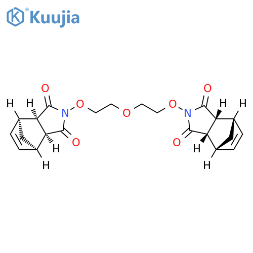 rel-(3aR,4S,7R,7aS)-2-[2-[2-[[(3aR,4S,7R,7aS)-1,3,3a,4,7,7a-Hexahydro-1,3-dioxo-4,7-methano-2H-isoindol-2-yl]oxy]ethoxy]ethoxy]-3a,4,7,7a-tetrahydro-4,7-methano-1H-isoindole-1,3(2H)-dione structure