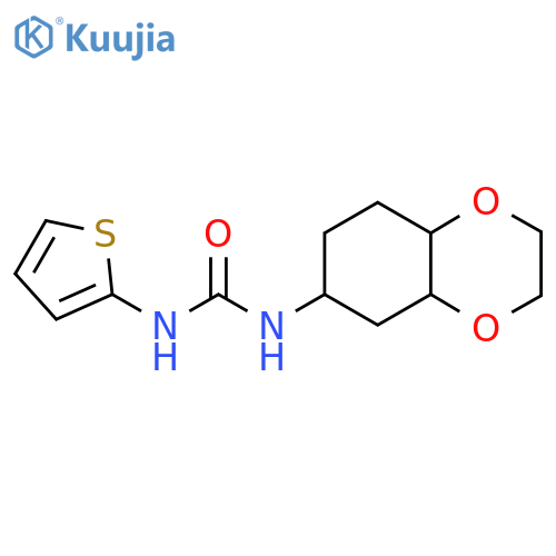 1-(octahydro-1,4-benzodioxin-6-yl)-3-(thiophen-2-yl)urea structure