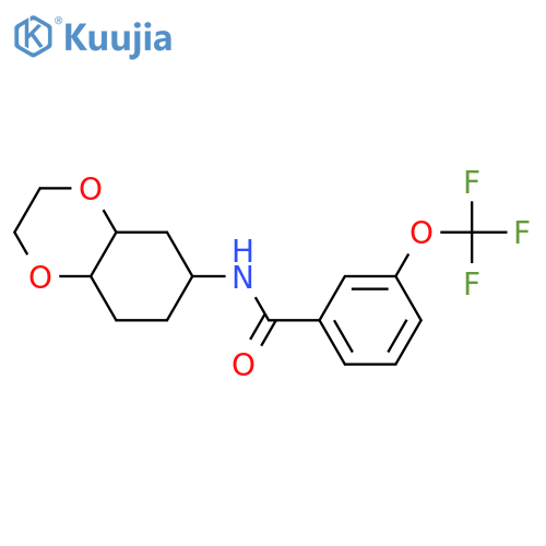 N-(octahydro-1,4-benzodioxin-6-yl)-3-(trifluoromethoxy)benzamide structure