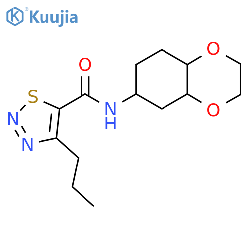 N-(octahydro-1,4-benzodioxin-6-yl)-4-propyl-1,2,3-thiadiazole-5-carboxamide structure