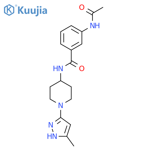 3-acetamido-N-1-(5-methyl-1H-pyrazol-3-yl)piperidin-4-ylbenzamide structure
