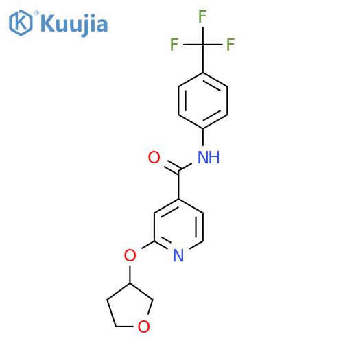 2-((tetrahydrofuran-3-yl)oxy)-N-(4-(trifluoromethyl)phenyl)isonicotinamide structure