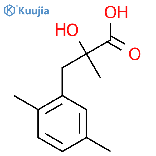 3-(2,5-dimethylphenyl)-2-hydroxy-2-methylpropanoic acid structure