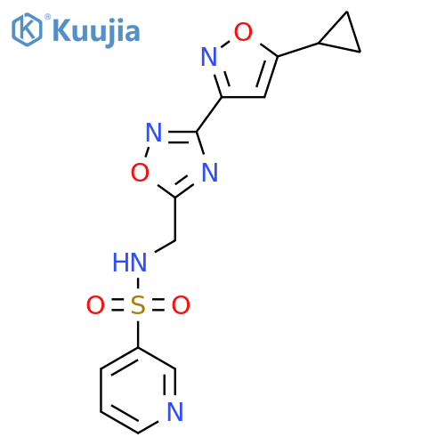 N-{3-(5-cyclopropyl-1,2-oxazol-3-yl)-1,2,4-oxadiazol-5-ylmethyl}pyridine-3-sulfonamide structure