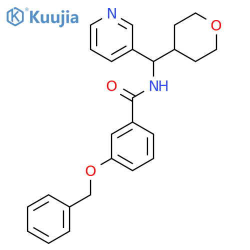 3-(benzyloxy)-N-(oxan-4-yl)(pyridin-3-yl)methylbenzamide structure