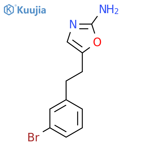 5-2-(3-bromophenyl)ethyl-1,3-oxazol-2-amine structure