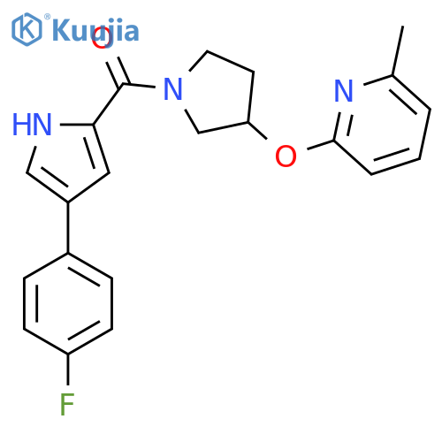 (4-(4-fluorophenyl)-1H-pyrrol-2-yl)(3-((6-methylpyridin-2-yl)oxy)pyrrolidin-1-yl)methanone structure
