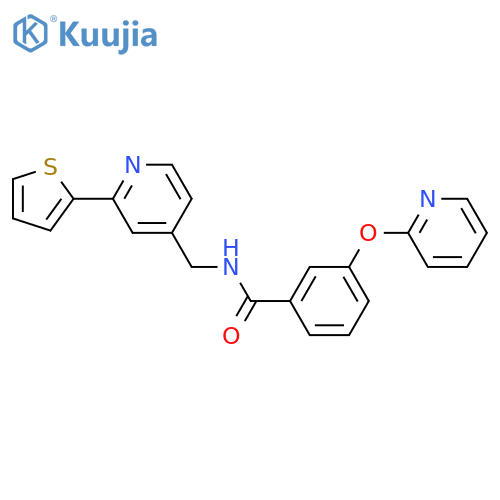 3-(pyridin-2-yloxy)-N-{2-(thiophen-2-yl)pyridin-4-ylmethyl}benzamide structure