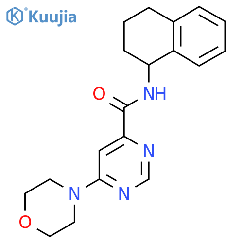 6-(morpholin-4-yl)-N-(1,2,3,4-tetrahydronaphthalen-1-yl)pyrimidine-4-carboxamide structure