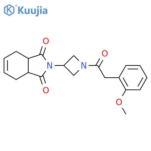 2-(1-(2-(2-methoxyphenyl)acetyl)azetidin-3-yl)-3a,4,7,7a-tetrahydro-1H-isoindole-1,3(2H)-dione structure