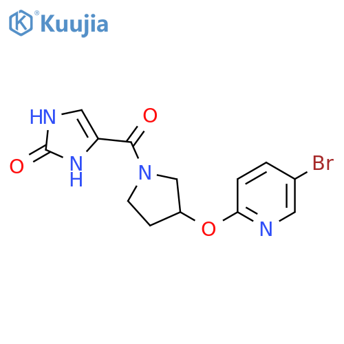 4-(3-((5-bromopyridin-2-yl)oxy)pyrrolidine-1-carbonyl)-1H-imidazol-2(3H)-one structure