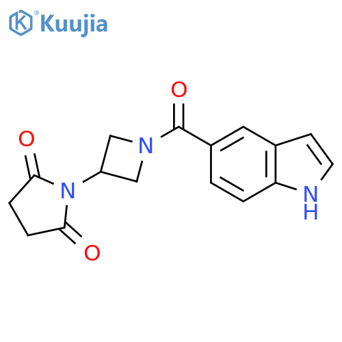 1-[1-(1H-indole-5-carbonyl)azetidin-3-yl]pyrrolidine-2,5-dione structure