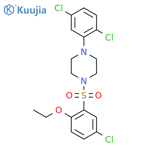 1-(5-chloro-2-ethoxybenzenesulfonyl)-4-(2,5-dichlorophenyl)piperazine structure