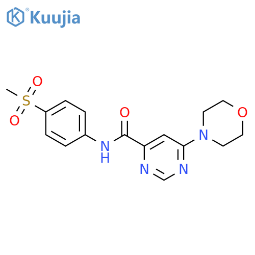 N-(4-methanesulfonylphenyl)-6-(morpholin-4-yl)pyrimidine-4-carboxamide structure