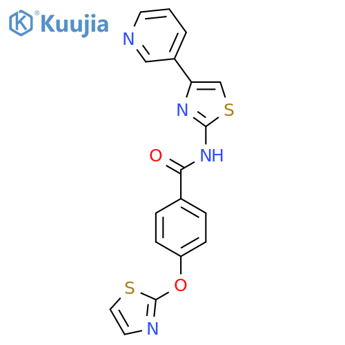 N-4-(pyridin-3-yl)-1,3-thiazol-2-yl-4-(1,3-thiazol-2-yloxy)benzamide structure