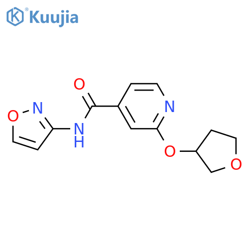 N-(1,2-oxazol-3-yl)-2-(oxolan-3-yloxy)pyridine-4-carboxamide structure