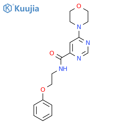 6-(morpholin-4-yl)-N-(2-phenoxyethyl)pyrimidine-4-carboxamide structure