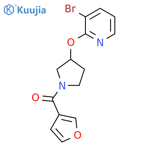 (3-((3-Bromopyridin-2-yl)oxy)pyrrolidin-1-yl)(furan-3-yl)methanone structure