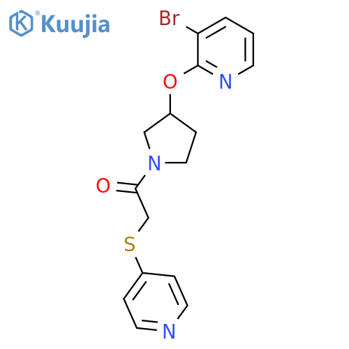 1-{3-[(3-Bromopyridin-2-yl)oxy]pyrrolidin-1-yl}-2-(pyridin-4-ylsulfanyl)ethan-1-one structure