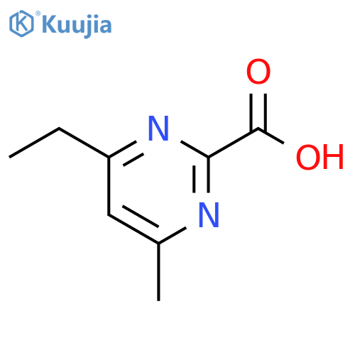 2-Pyrimidinecarboxylic acid, 4-ethyl-6-methyl- structure