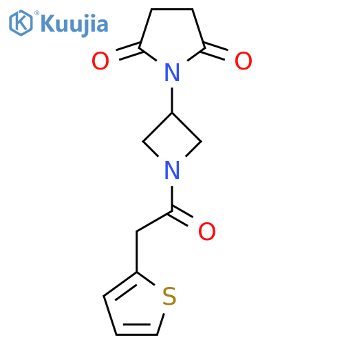 1-{1-[2-(Thiophen-2-yl)acetyl]azetidin-3-yl}pyrrolidine-2,5-dione structure